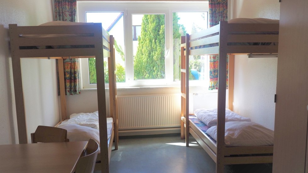 One of our four-bed rooms, © Verein für innovative Jugendbildung e.V.