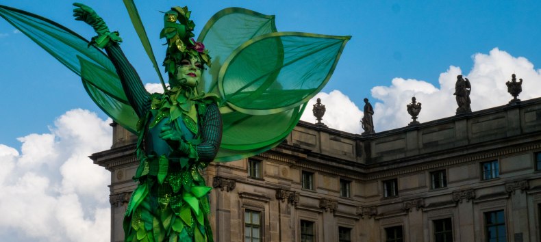 Showmen at the small festival in the large park // &copy; G&uuml;nther Schulz