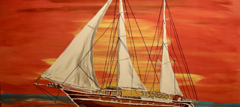 Wolfgang Hube: Sailboat, &copy; W. Hube