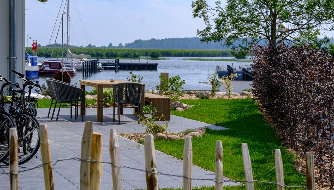Uitzicht vanaf het terras, © Resort Stettiner Haff Uitzicht vanaf het terras, © Resort Stettiner Haff