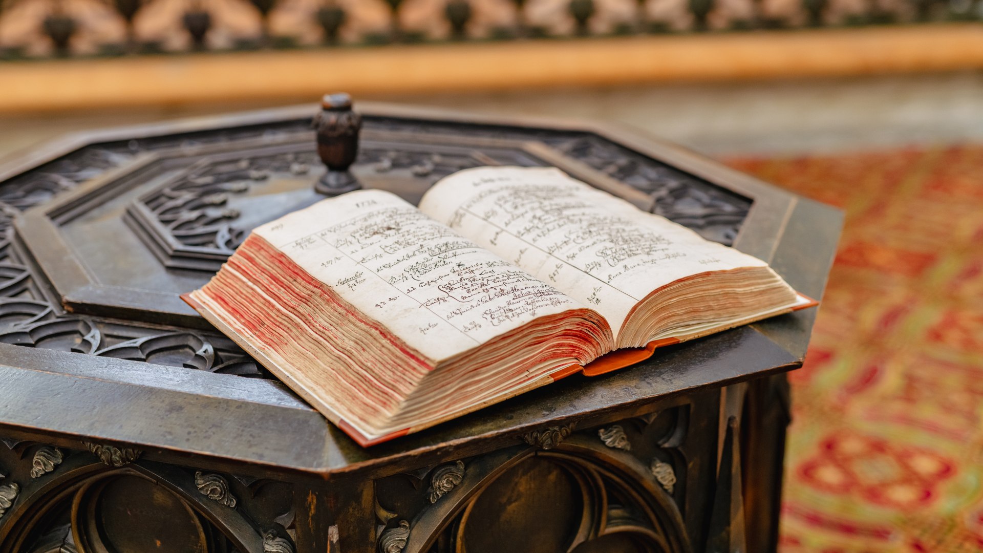 The baptismal register in Greifswald Cathedral and the baptism of Caspar David Friedrich on September 7, 1774.