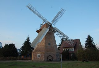 In 2014, the mill was renovated and now greets again at the entrance to Wittenburg., © Gabriele Skorupski In 2014, the mill was renovated and now greets again at the entrance to Wittenburg., © Gabriele Skorupski