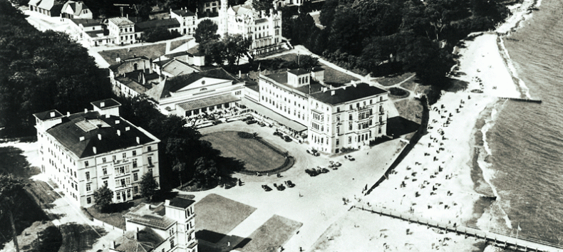 Luchtfoto van de kustplaats Heiligendamm rond 1925 // &copy; A. Beckmann / Grand Hotel Heiligendamm