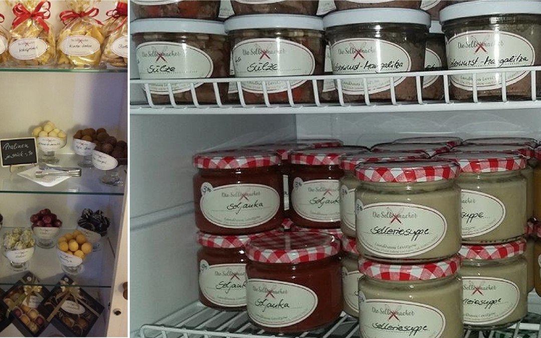 Wat lekker is in het restaurant kun je ook kopen in de boerderijwinkel om mee naar huis te nemen., © Landhaus Levitzow