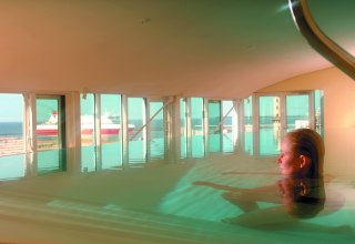 View from the swimming pool // &copy; Hotel H&uuml;bner GmbH