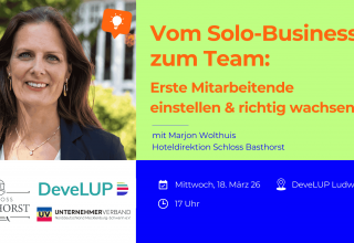 From solo business to team: Hiring your first employees with Marjon Wolthuis, Hotel Director of Schloss Basthorst and others., © Schloss Basthorst From solo business to team: Hiring your first employees with Marjon Wolthuis, Hotel Director of Schloss Basthorst and others., © Schloss Basthorst