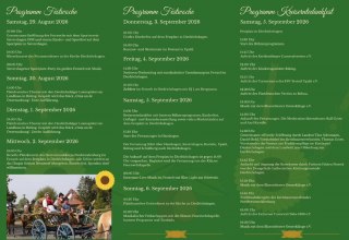 Programm Festwoche // © Verein zur Traditionspflege im Kirchspiel Diedrichshagen Programm Festwoche // © Verein zur Traditionspflege im Kirchspiel Diedrichshagen