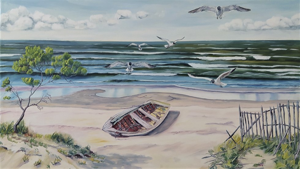 Mewy na bałtyckiej plaży, © Domenik Jante