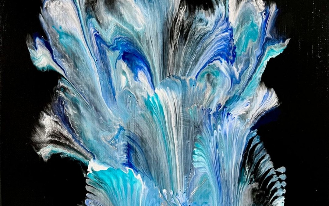 Acryl giettechniek; canvas / spieraam; formaat 30x40cm, © MV-Kunst Galerie, Wolfgang Hube