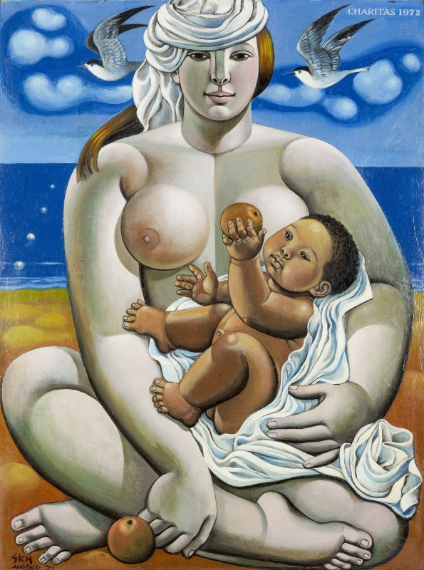 Susanne Kandt-Horn, *Charitas*, 1972, oil on hardboard, 80x60 cm, Brandenburg State Museum of Modern Art, Photo: Ludwig Rauch // © Ludwig Rauch Susanne Kandt-Horn, *Charitas*, 1972, oil on hardboard, 80x60 cm, Brandenburg State Museum of Modern Art, Photo: Ludwig Rauch // © Ludwig Rauch