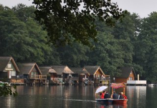 Boathouses on Lake D&uuml;mmer // &copy; adfc-Schwerin
