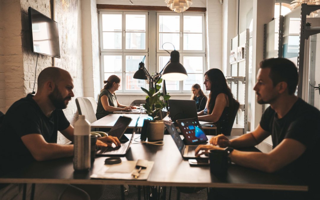 Lichte coworkingruimte met ruime werkplekken. Biedt een rustige en gefocuste sfeer om productief te werken., © Michelle Dynio