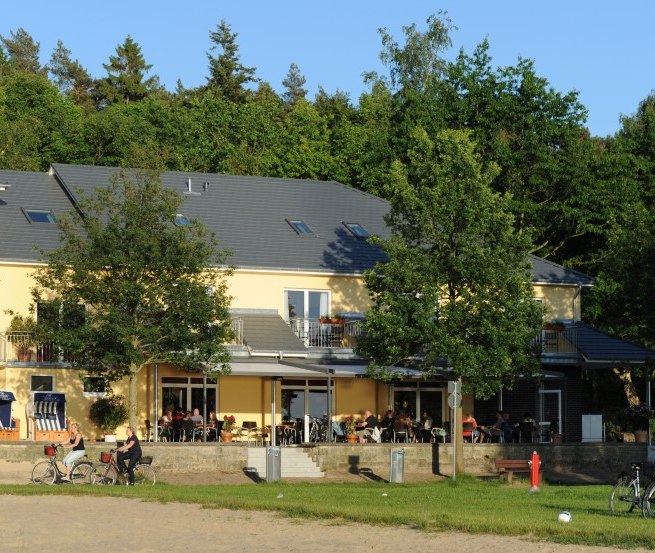 Buitenaanzicht van het Strandhaus zum Inselsee, © Strandhaus am Inselsee
