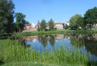 Die grüne Oase von Malchin (Stadtansicht vom Park aus) // © Monika Kröger Die grüne Oase von Malchin (Stadtansicht vom Park aus) // © Monika Kröger