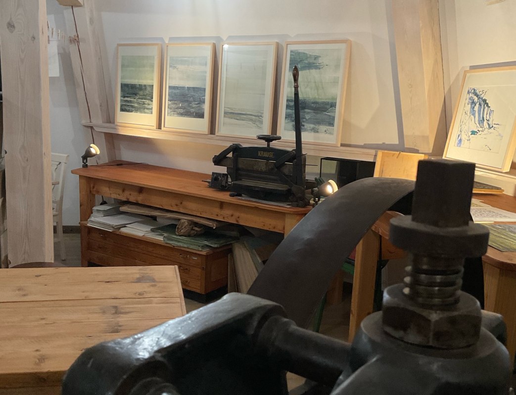 In het schildersatelier van de molen Ahrenshoop, &copy; Fred Lautsch