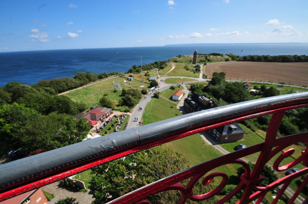 View from the lighthouse over the flake monument, © Tourismuszentrale Rügen