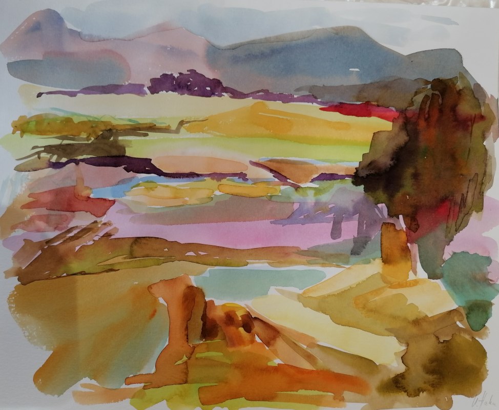 Aquarel, 2025, 24 x 32 cm // &copy; Anette Riesinger