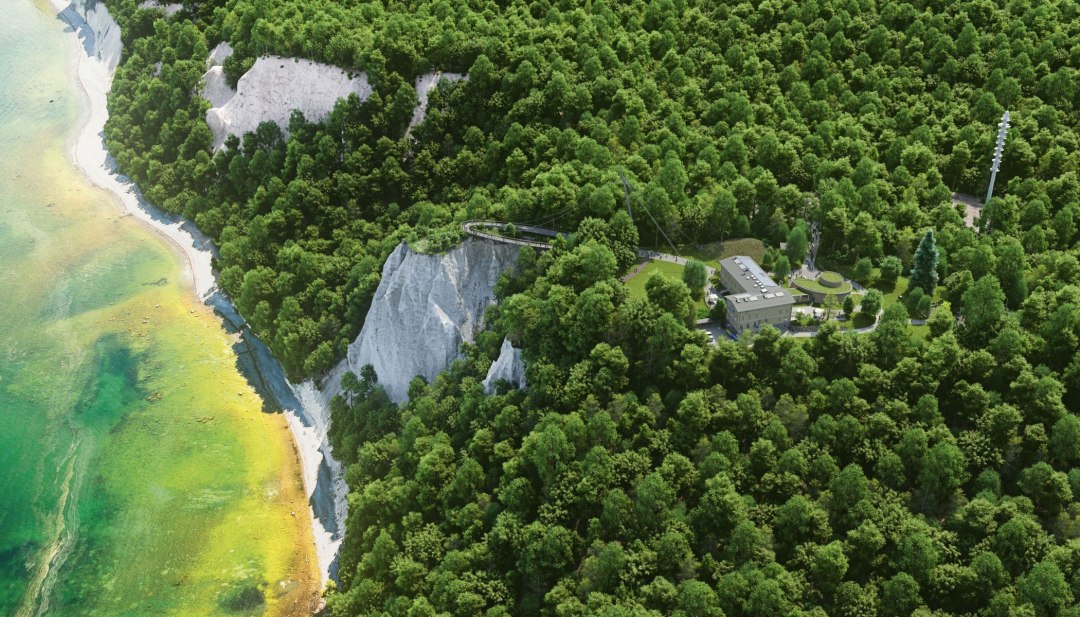 Duurzame natuurbeleving in het Nationaal Parkcentrum KÖNIGSSTUHL. Naar verwachting een drijvend en drempelvrij platform vanaf 2022., © NZK-DOMUSImages/A.Rudolph