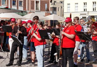 Wind music on the old market square in Stralsund // © Mp Wind music on the old market square in Stralsund // © Mp