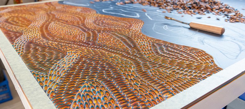 "Carving" Art Object in the Process of Creation // © Kurt Nägele "Carving" Art Object in the Process of Creation // © Kurt Nägele