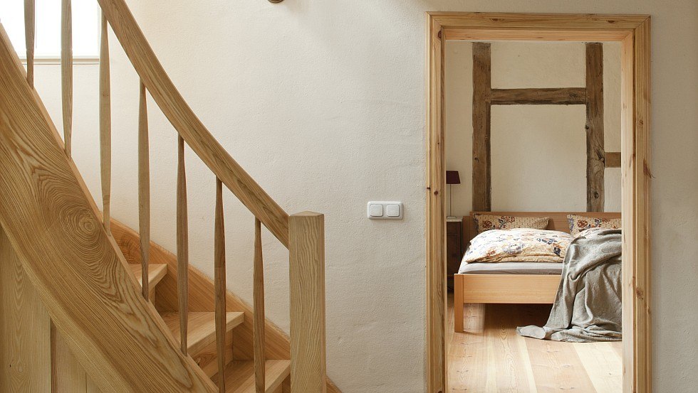 Staircase with bedroom view, © Ludger Paffrath