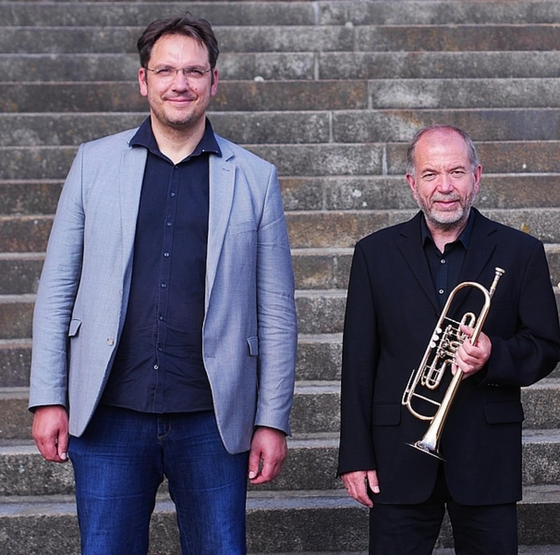The historian Christoph Wunnicke and the trumpeter Ulf Rust // © Christoph Wunnicke The historian Christoph Wunnicke and the trumpeter Ulf Rust // © Christoph Wunnicke