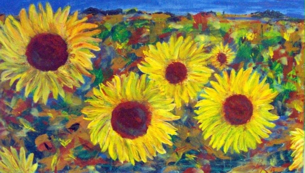 Landscape with sunflowers, © Britta Kaping