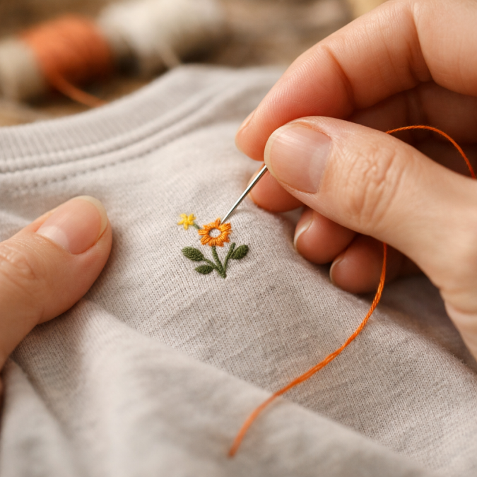 KreativBar Sticken KI, &copy; Regionalbibliothek Neubrandenburg