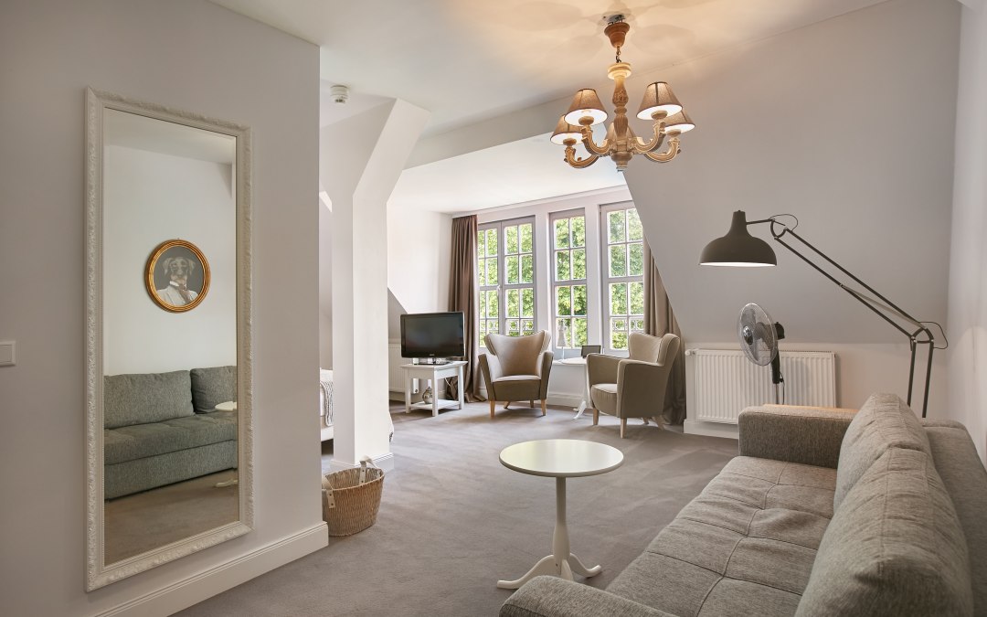 Modern en gezellig ingerichte kamers bij Gut Vorbeck, © Gut Vorbeck / Thomas Mandt
