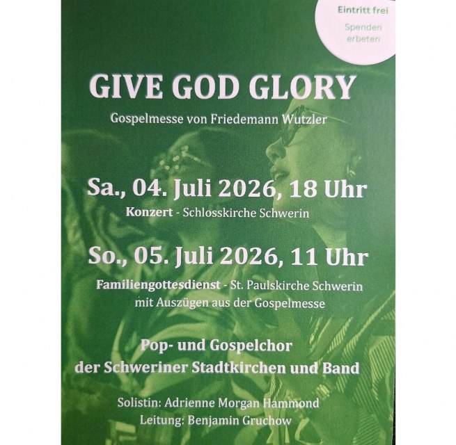 Einladung Gospelmesse in der Schlosskirche Schwerin // © Gospelchor der Schweriner Stadtkirchen Einladung Gospelmesse in der Schlosskirche Schwerin // © Gospelchor der Schweriner Stadtkirchen