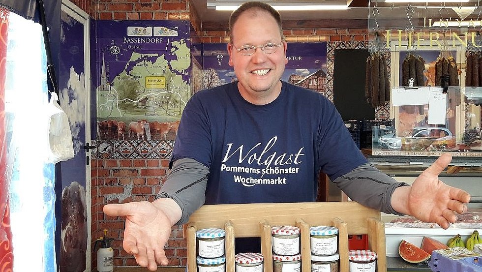 Na cotygodniowym targu., &copy; Landurlaub M-V