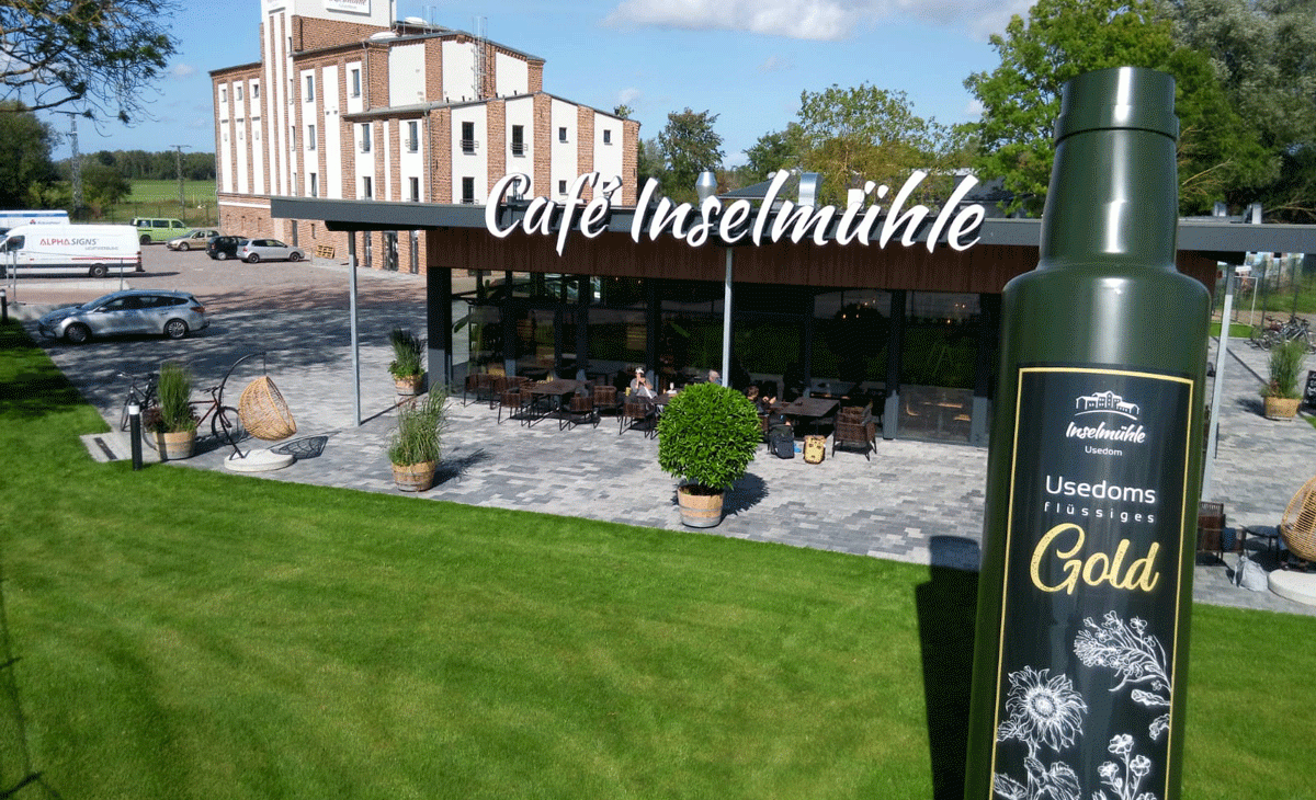 Naturmanufaktur znajduje się w południowej części słonecznej wyspy Uznam., © Inselmühle Usedom GmbH Naturmanufaktur znajduje się w południowej części słonecznej wyspy Uznam., © Inselmühle Usedom GmbH