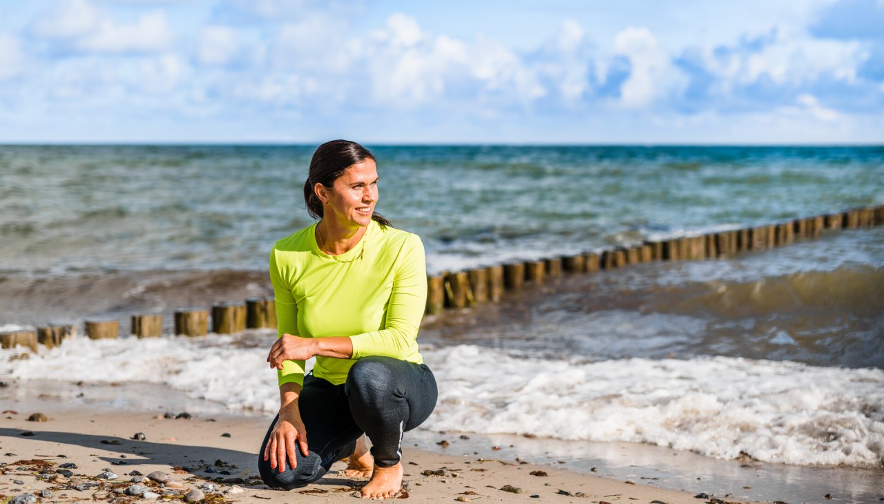 Sport on the beach with personal trainer Anita Heß, © TMV/Tiemann