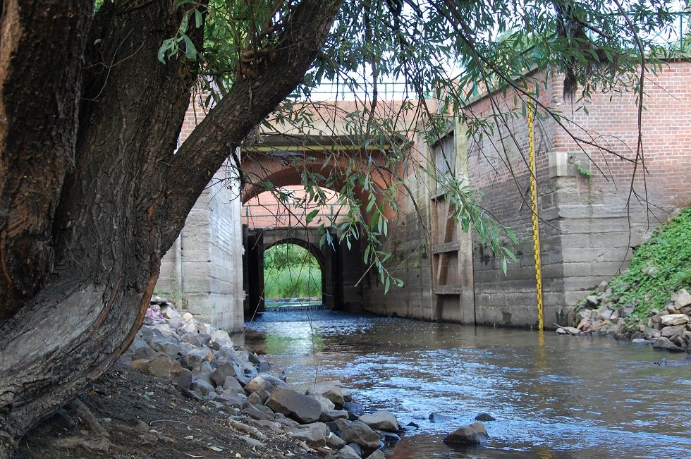 Today, the stone sluice only serves as flood protection., &copy; Gabriele Skorupski
