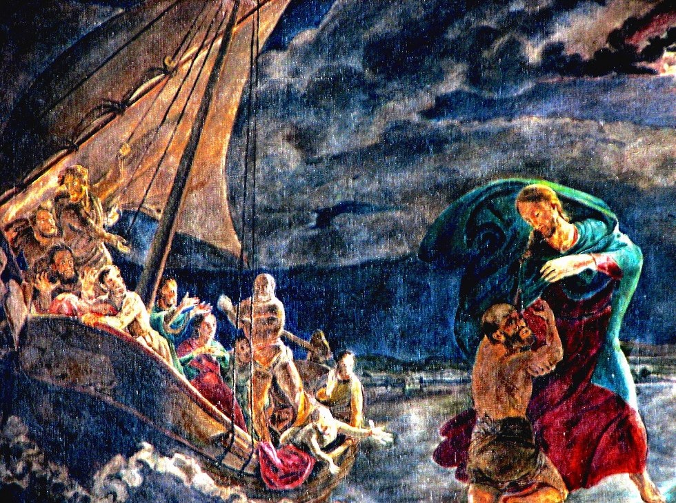 Schilderij "De zinkende Sint Pieter" door Philipp Otto Runge (1777-1818 ), © Tourismuszentrale Rügen Schilderij "De zinkende Sint Pieter" door Philipp Otto Runge (1777-1818 ), © Tourismuszentrale Rügen