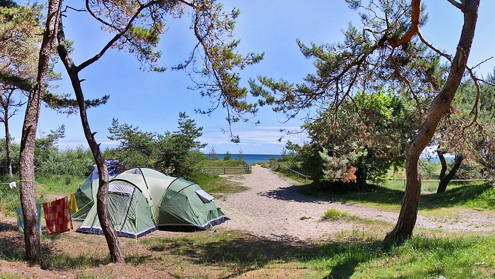 Kampeerplaatsen direct achter het duin, © Stefan Burkhardt
