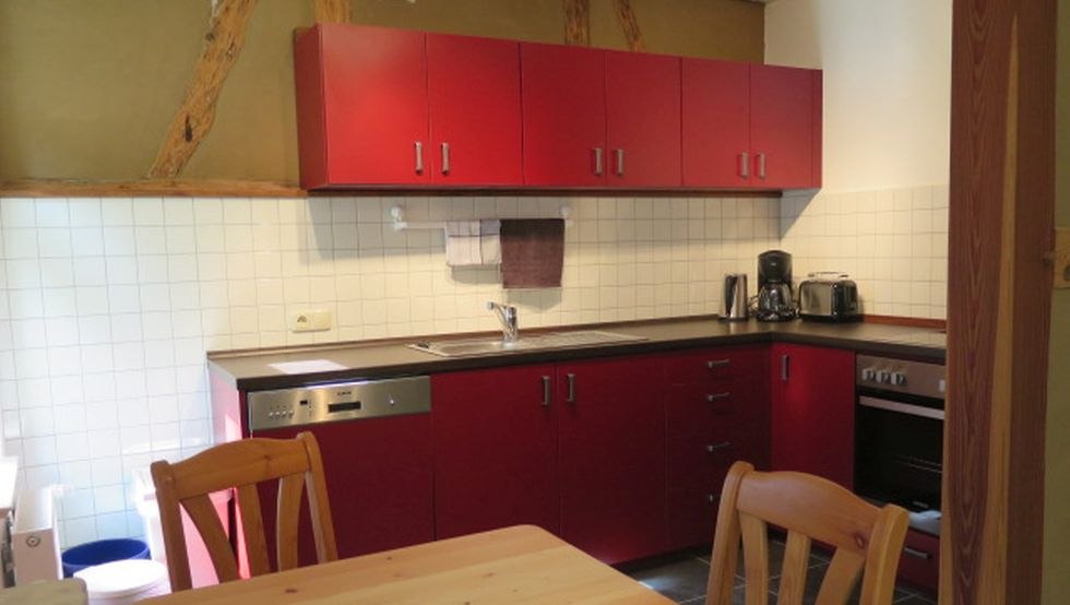 De eetkeuken in rustieke stijl van de Dorothea vakantiewoning., © FeWo Dorothea / Gudrun Finger