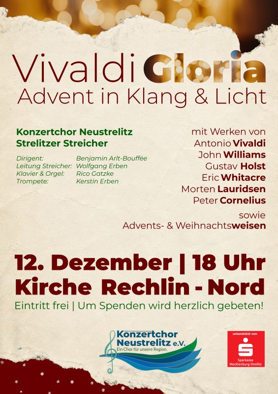 Concert poster for the Advent concert on December 12, 2026 // © Konzertchor Neustrelitz e.V. Concert poster for the Advent concert on December 12, 2026 // © Konzertchor Neustrelitz e.V.