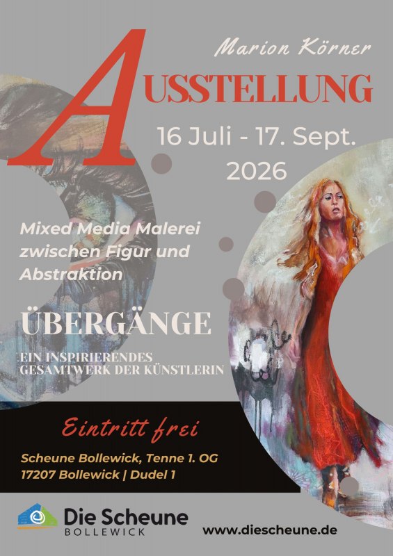 Marion K&ouml;rner Poster Exhibition 2026 // &copy; Die Scheune Bollewick