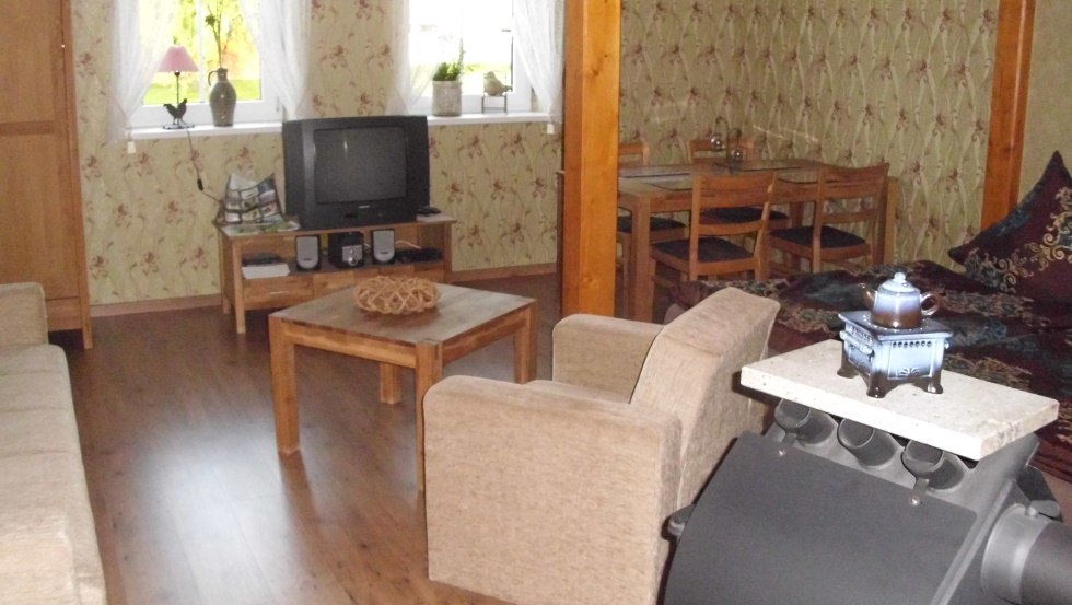 Gecombineerde woonkamer en slaapkamer in de vakantiewoning, © Bischoff