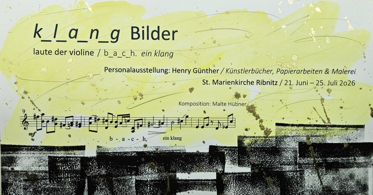 Personal exhibition, reading, concert // &copy; Henry G&uuml;nther / BuchkunstBalance