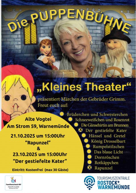 Teatr Lalek Ulrike Hacker 25 października w Warnemünde, © Ulrike Hacker
