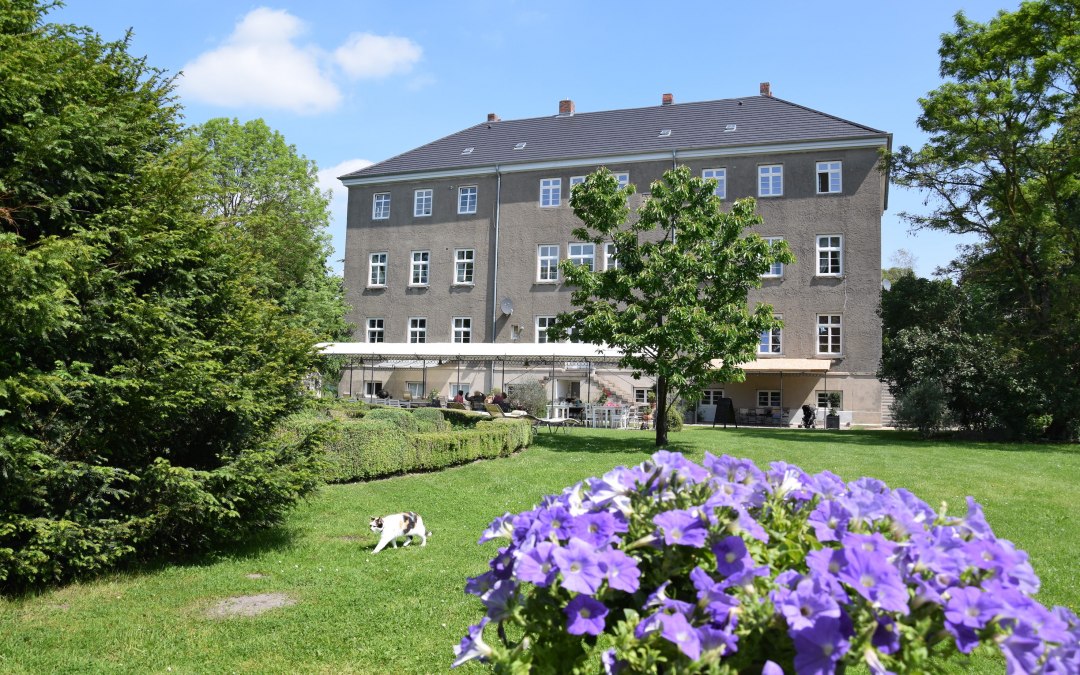 Ons kleine café nodigt je uit om te genieten van heerlijk gebak in het Romaanse kasteelpark van het landhuis Volzrade., © Elisabeth Neufeld-Picciani