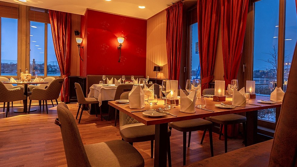 Het "aurum" restaurant met fijne regionale keuken en biologische producten, © Hotel Speicher am Ziegelsee