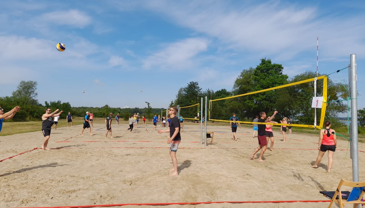 Beach volleyball courts at the "Mili" lido - 1st midsummer beach party, © TDG Rechlin mbH