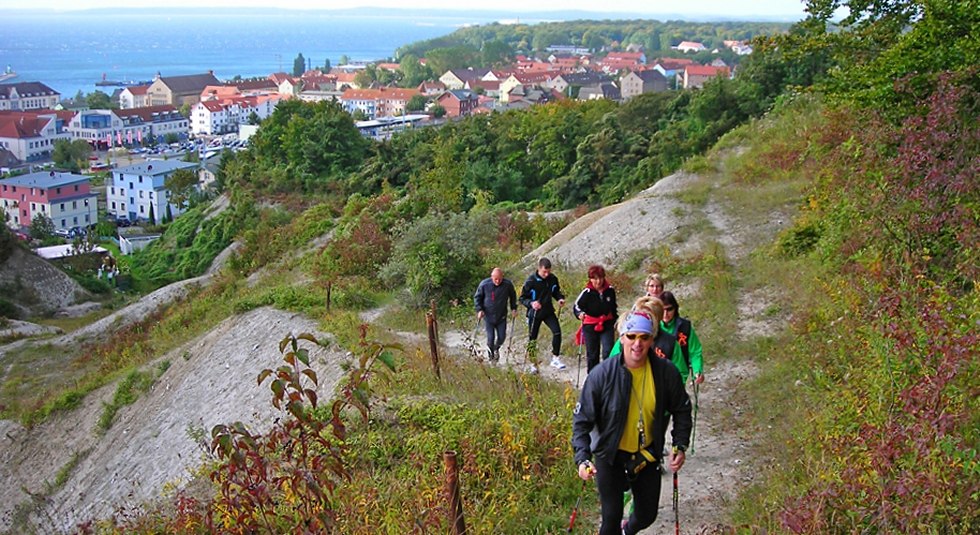 Nordic Walking on the chalk coast of Rügen, © Volker Barthmann Nordic Walking on the chalk coast of Rügen, © Volker Barthmann