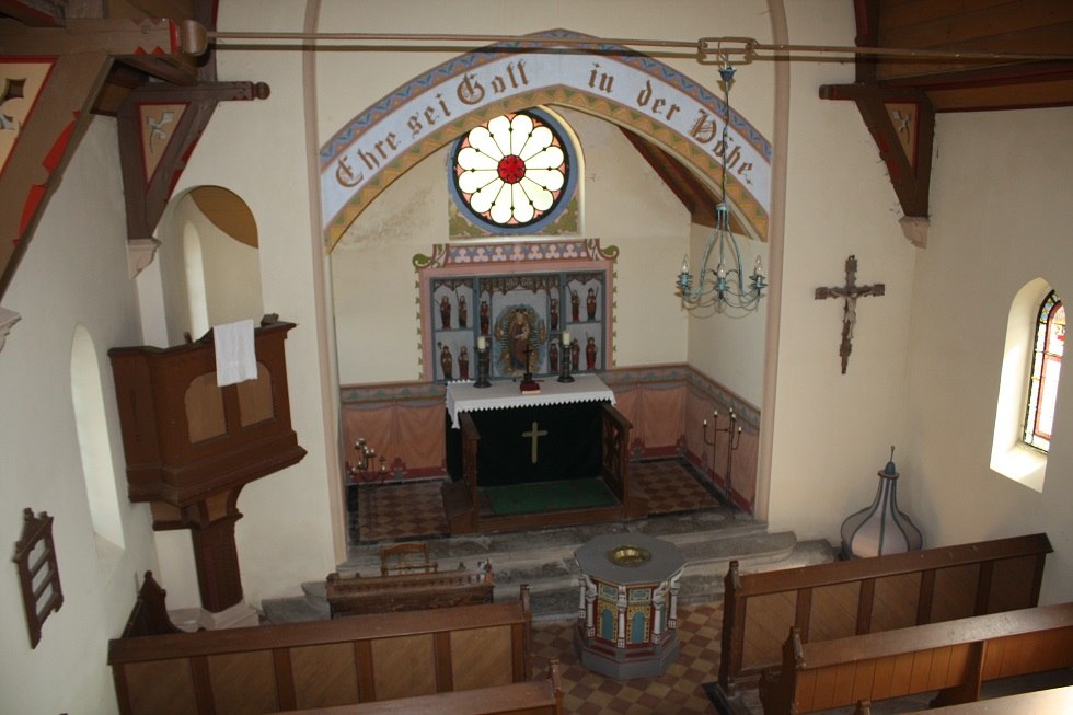 Widok wnętrza kościoła w Babke, © Mecklenburgische Kleinseenplatte Touristik GmbH