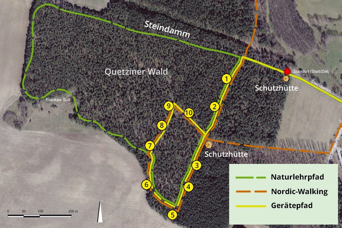 Site plan healing forest Quetziner Tannen, © Müritz Werbung Röbel Site plan healing forest Quetziner Tannen, © Müritz Werbung Röbel