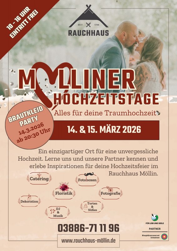 M&ouml;lliner Hochzeitstage - Everything for your dream wedding, &copy; Rauchhaus M&ouml;llin