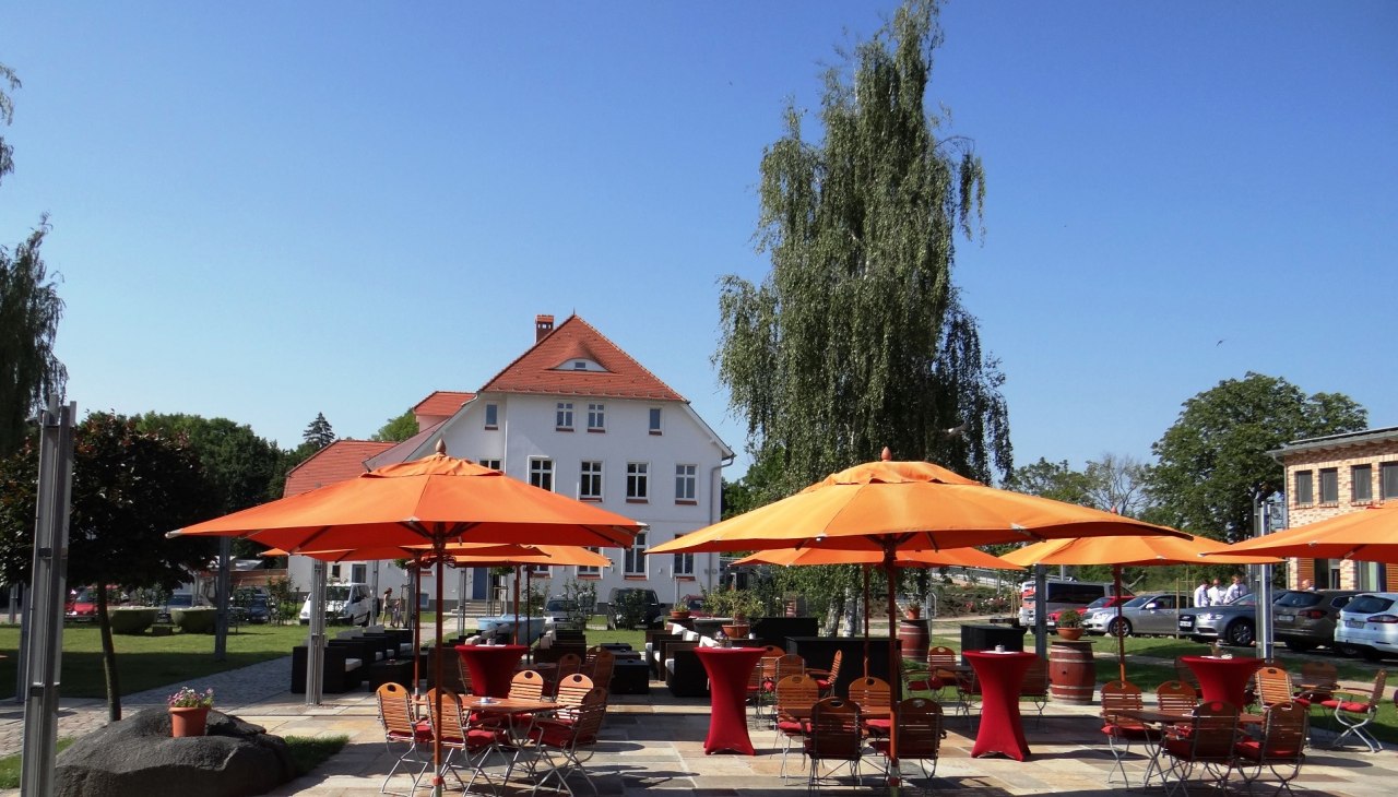 Het uitzicht op de binnenplaats van het landhuis Liepen, © Gutshaus Liepen, Stefan Wollert